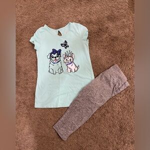 Girls Justice Puppy Capri Outfit size 12